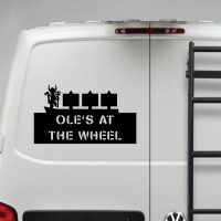 Ole’s at the wheel Manchester united – Car Van Laptop decal sticker